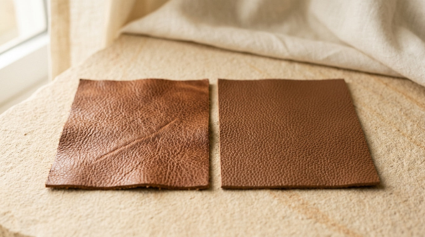 Full-grain and top-grain leather, explained