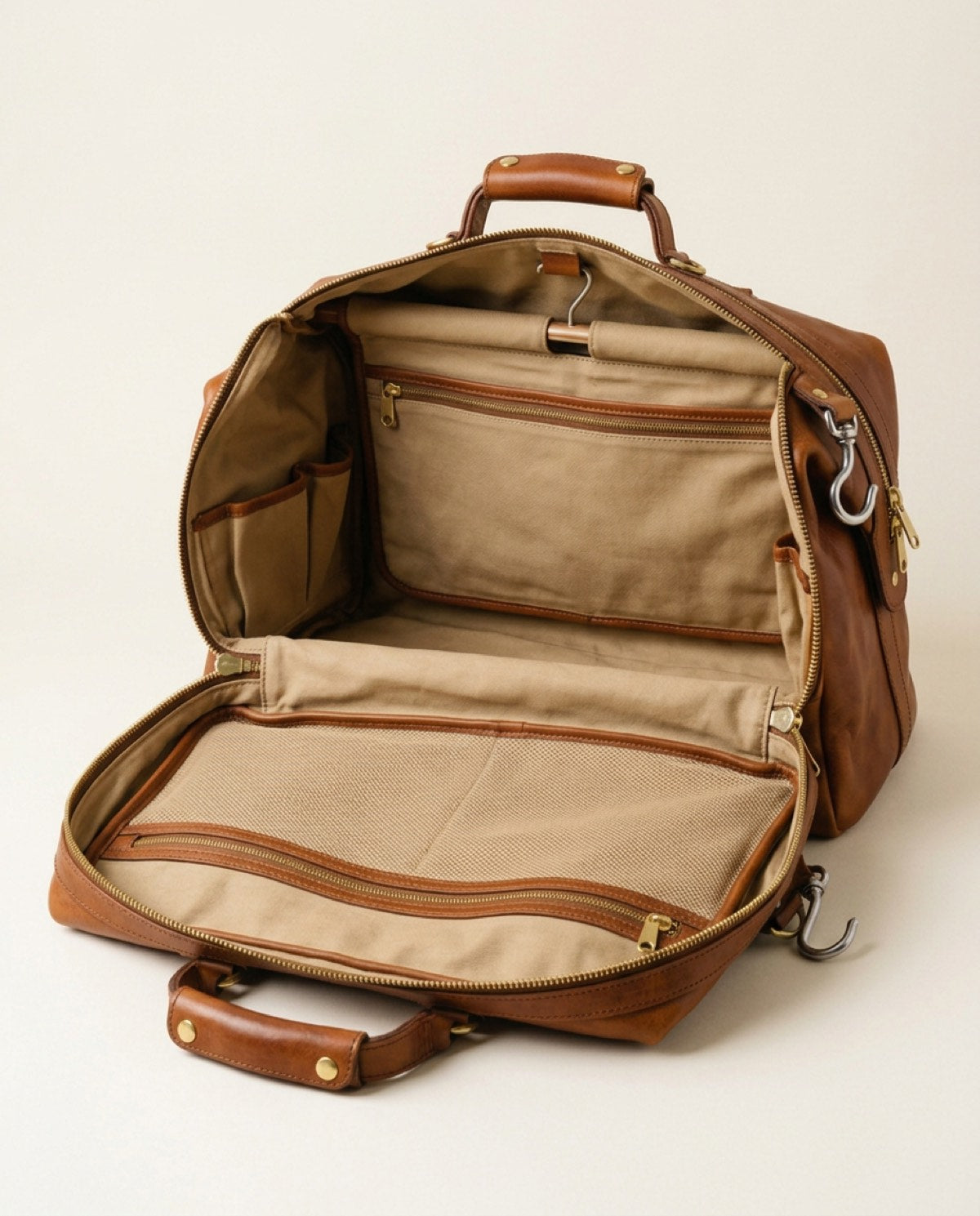 Belgrave Carry-On Garment Duffel, cotton twill detail