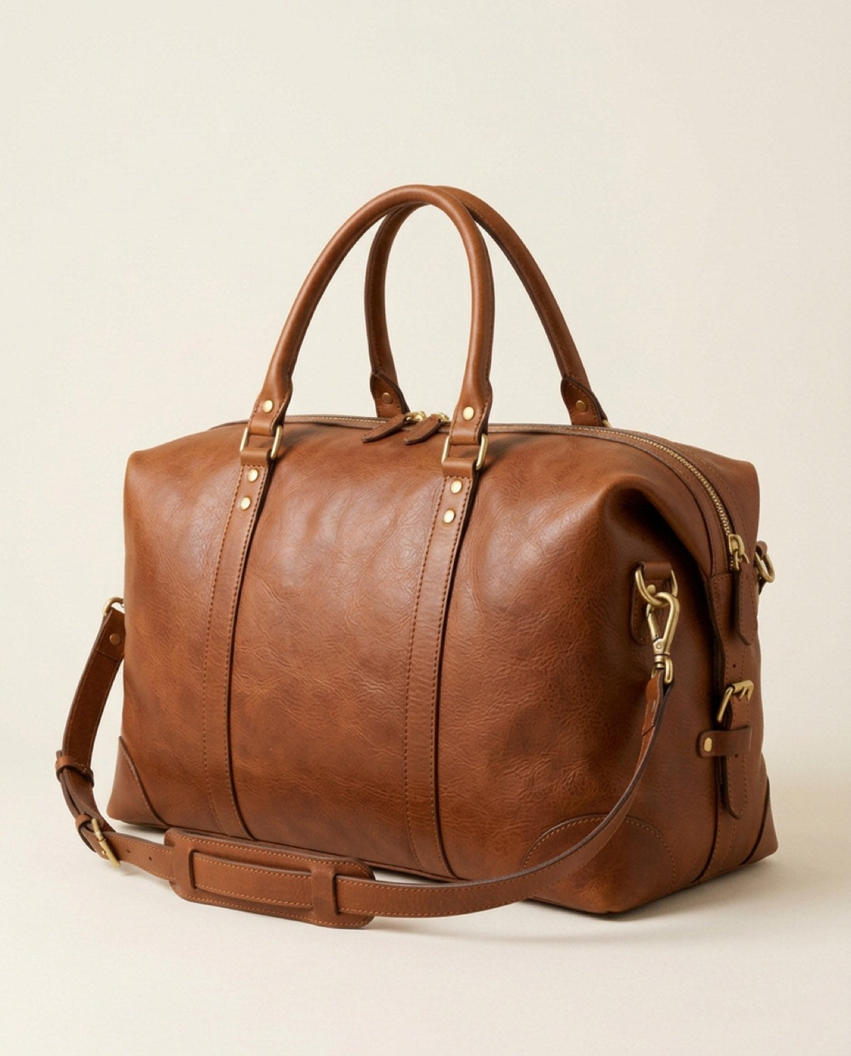 Belgrave Large Weekender, brass-finish zips detail