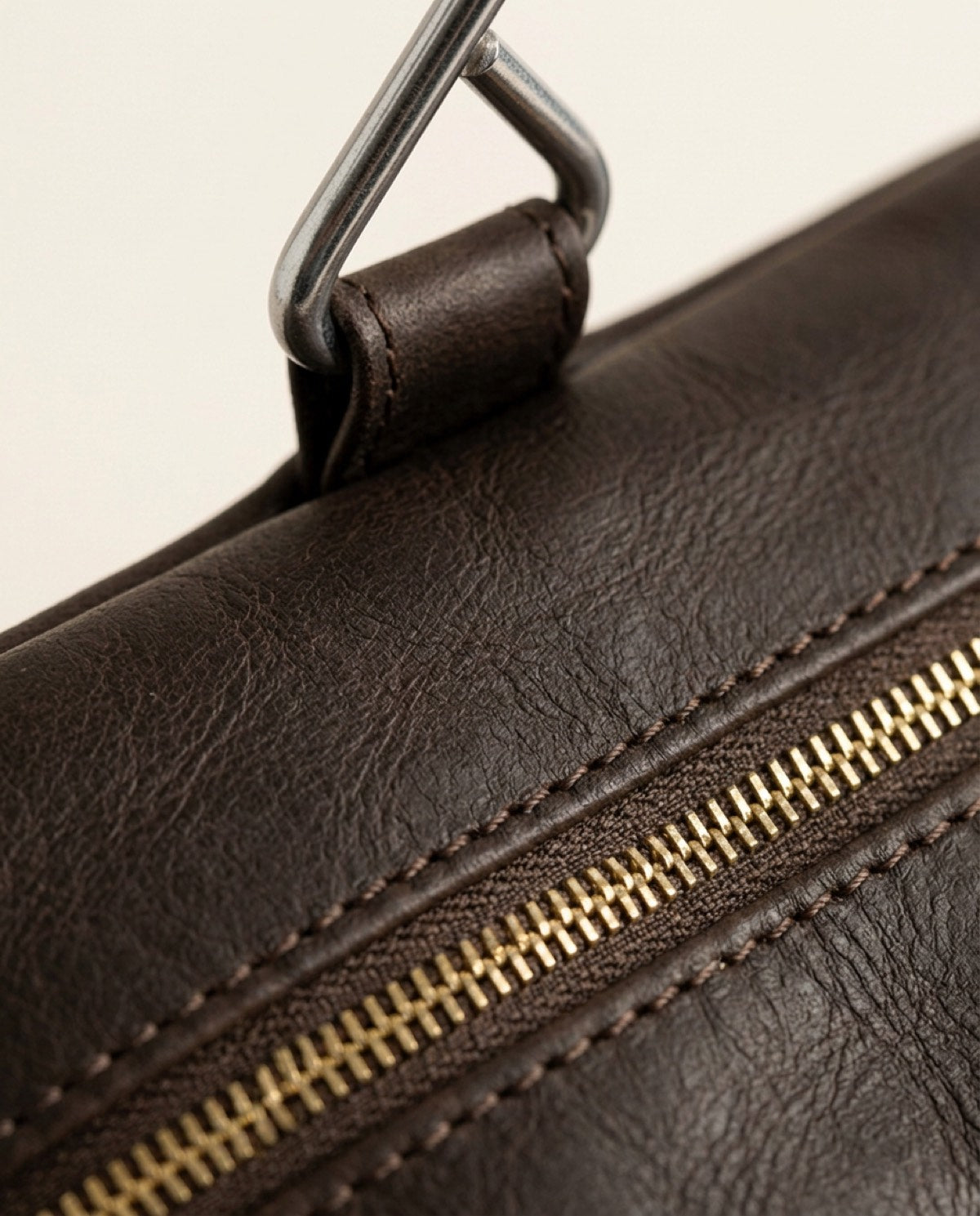 Essential Toiletry Bag, leather detail