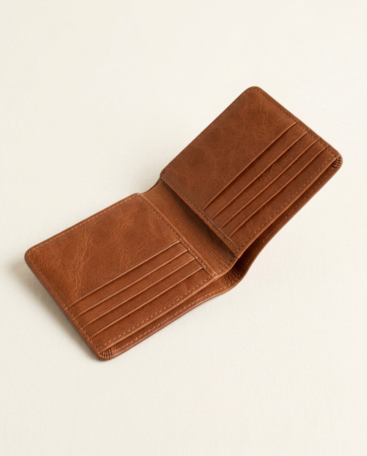 Hatton Bifold Wallet, leather detail