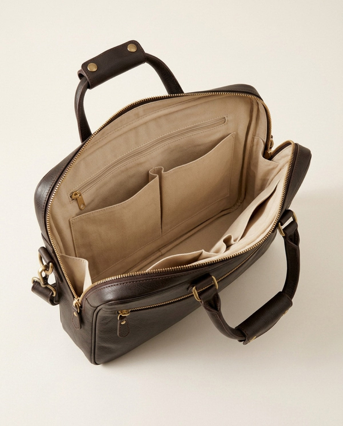 Hatton Compact Briefcase, cotton twill detail