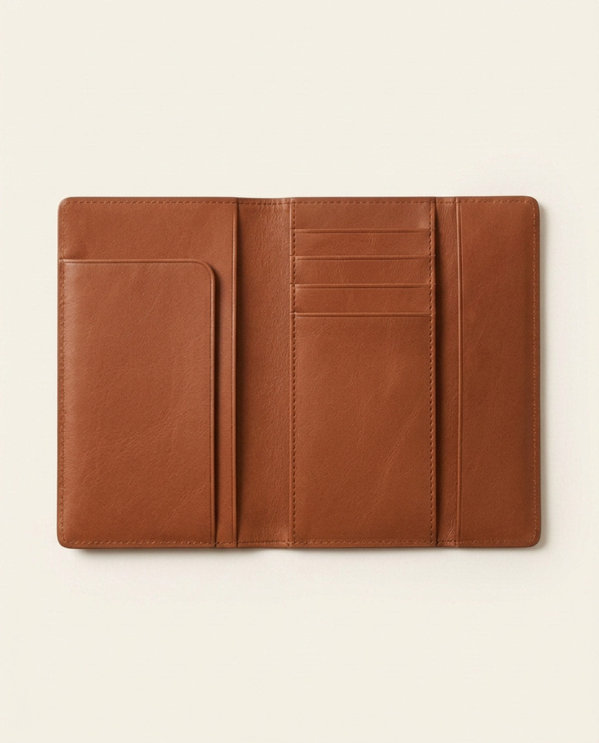 Hatton Passport Holder, leather detail