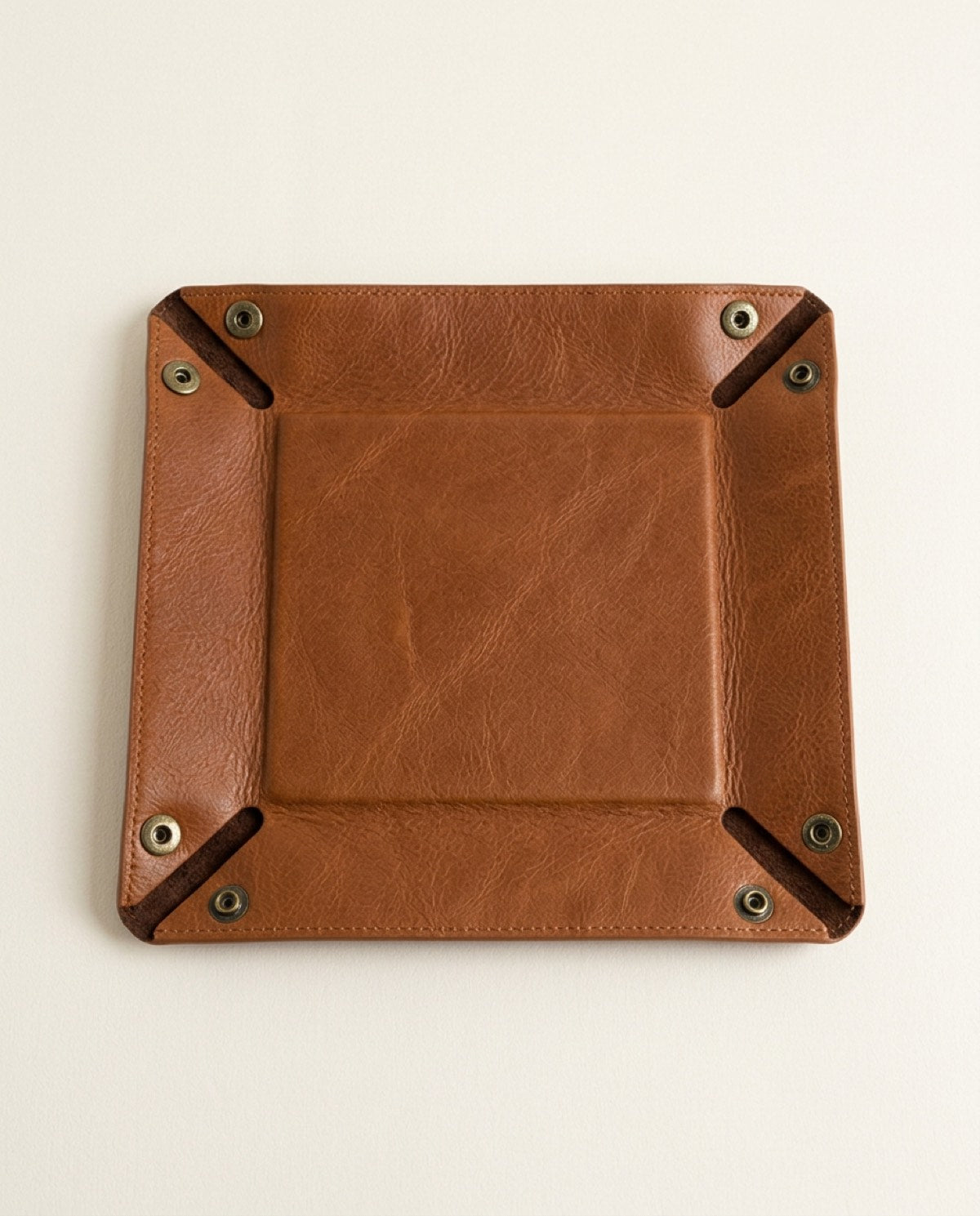 Hatton Valet Tray, suede detail