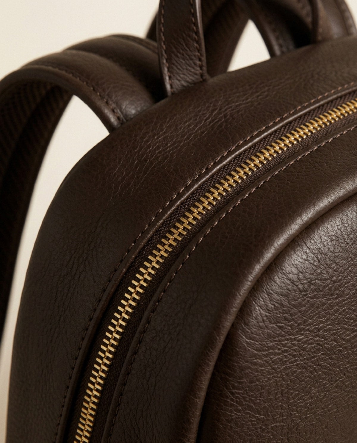 Marylebone Compact Backpack, leather detail